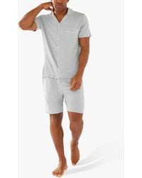 Chelsea Peers - Plain Piped Short Shirt Pyjama Set - Lyst