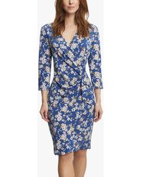 Gina Bacconi - Wendy Floral Print Jersey Knee Length Dress - Lyst