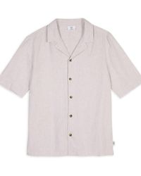 Chelsea Peers - Linen Blend Micro Stripe Shirt - Lyst