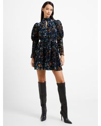 French Connection - Avery Burnout Floral Mini Dress - Lyst