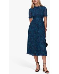 Whistles - Forest Leopard Cut Out Back Midi Dress - Lyst