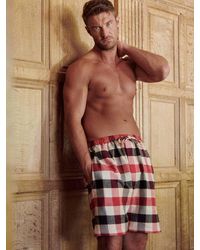 British Boxers - Brushed Cotton Shire Check Pyjama Shorts - Lyst