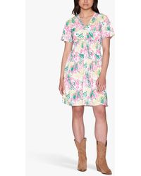 Sisters Point - Giji Floral Summer Print Mini Dress - Lyst