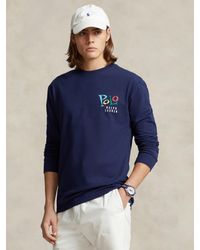 Ralph Lauren - Cotton Logo Embroidered Long Sleeved T-shirt - Lyst