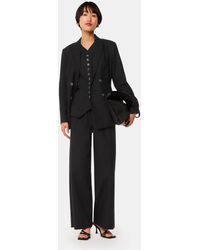 Whistles - Lindsey Linen Blend Wide Leg Trousers - Lyst