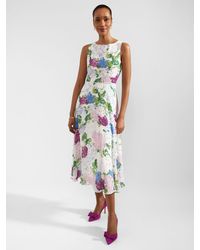 Hobbs - Petite Carly Floral Print Midi Dress - Lyst