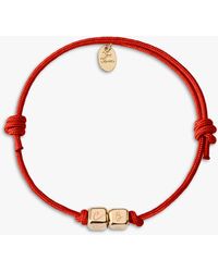 Merci Maman - Personalised 2 Dice Braided Bracelet - Lyst