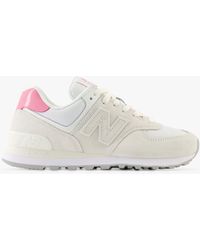 New Balance - 574 Suede Blend Trainers - Lyst