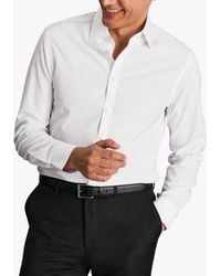 Charles Tyrwhitt Cutaway Collar Non-iron Poplin Slim Fit Shirt - White