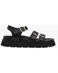 Whistles - Jemma Leather Triple Buckle Sandals - Lyst