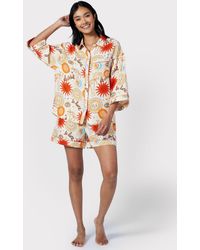 Chelsea Peers - Sun & Moon Print Oversized Short Pyjamas - Lyst