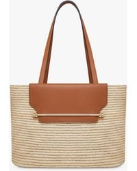 Strathberry - Raffia And Leather Basket Shoulder Bag - Lyst