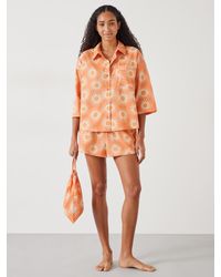 Hush - Jaylin Boxy Fit Sunrays Print Shirt And Shorts Pyjamas - Lyst