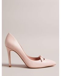 Ted Baker - Teliah Leather Bow Embellished Court Heels - Lyst