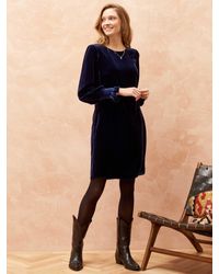 Brora - Silk Blend Velvet Tunic Dress - Lyst
