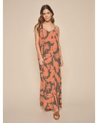 Mos Mosh - Alohi Grace Leaf Print Maxi Dress - Lyst