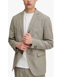 Casual Friday - Bille Linen Mix Single Breasted Blazer - Lyst