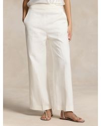 Ralph Lauren - Polo Hemp Cotton Blend Wide Leg Trousers - Lyst