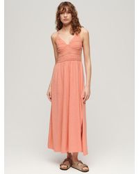 Superdry - Jersey Lace Maxi Dress - Lyst