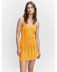 Mango - Cari Textured Mini Dress - Lyst