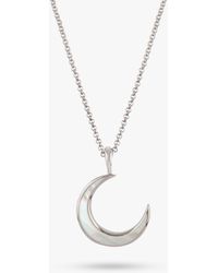 Dinny Hall - Moon Charm Mother Of Pearl Pendant Necklace - Lyst