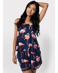 Chelsea Peers - Flamingo Print Cami & Short Jersey Pyjamas - Lyst