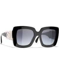 Chanel - Rectangular Sunglasses Ch5474q Black/grey Gradient - Lyst