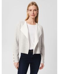 Hobbs Mia Cotton Wool Knitted Jacket in Blue | Lyst UK