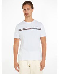 Tommy Hilfiger - Monotype Chest Strip T-shirt - Lyst