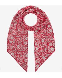 Brora - Botanical Print Silk Neck Tie Scarf - Lyst