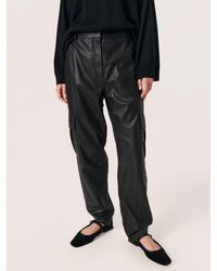 Soaked In Luxury - Joselyn Cargo Leather Trousers - Lyst