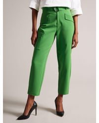 Ted Baker - Gracieh High Waisted Tapered Cargo Trousers - Lyst