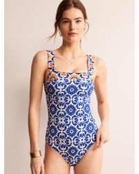 Boden - Square Neck Panel Swimsuit - Lyst