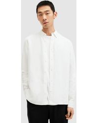 AllSaints - Laguna Regular Fit Linen Blend Shirt - Lyst