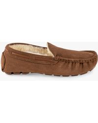 Totes - Isotoner Suede Moccasin Slippers - Lyst