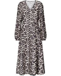 Lolly's Laundry - Lake Leopard Print Midi Dress - Lyst