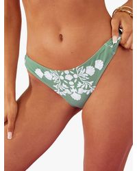 Accessorize - Ornamental Print Ruched Side Bikini Bottoms - Lyst