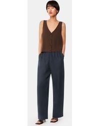 Whistles - Elasticated Waist Linen Trousers - Lyst