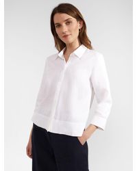 Hobbs - Nita Cropped Linen Shirt - Lyst