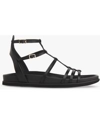 Whistles - Harlan Leather Strappy Flat Sandals - Lyst