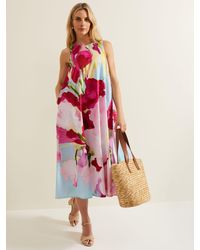 Phase Eight - Leila Cotton Floral Midi Dress - Lyst