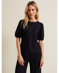 Phase Eight - Adley Texture Bubble Sleeve Top - Lyst