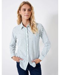 Crew - Stripe And Spot Cotton Lulworth Shirt - Lyst