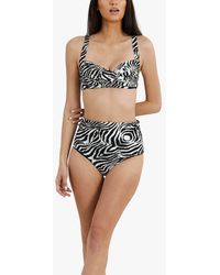 Panos Emporio - Medea Zebra Print Bikini Top - Lyst