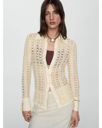 Mango - Bolton Cotton Blend Crochet Shirt - Lyst