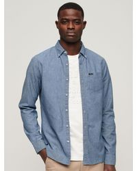 Superdry - Cotton Long-sleeved Chambray Shirt - Lyst