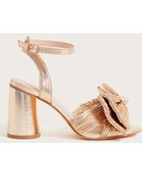 Monsoon - Shimmer Fabric Bow Sandals - Lyst