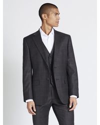 Moss - Tailored Fit Check Performance Suit Jacket - Lyst