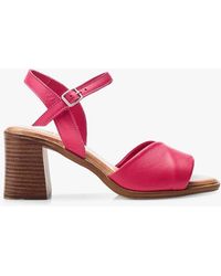 Moda In Pelle - Lanie Soft Leather Block Heel Sandals - Lyst