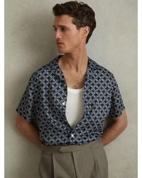 Reiss - Tintipan Short Sleeve Cuban Flower Shirt - Lyst